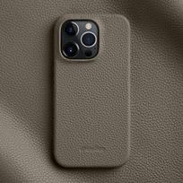 Melkco Originalus karvės odos dėklas skirtas IPhone 16 15 14 13 12 11 Pro Max XS X 12mini 13mini Premium natūralios odos telefono dėklas For iPhone XS Max šviesiai pilka spalva