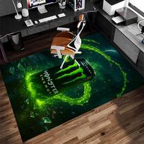 1pc Monster Energy LOGO Print Area Rug - Soft,Washable Non-Slip Indoor Mat for Office Chairs,Living Room,Home Office Decorative Rug 80cmx120cm