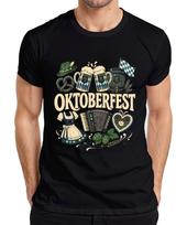 Oktoberfest Oktoberfest Custom Pitcher Dirndl Pretzel Bavaria Heart Lederhosen Men's T-Shirt 100 brown