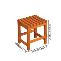 Stool Footrest Shower Bench for Indoor Outdoor Sauna Entrance šviesiai ruda spalva