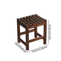 Stool Footrest Shower Bench for Indoor Outdoor Sauna Entrance tamsiai ruda spalva