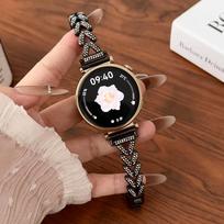 Deimantinis plonas dirželis Huawei Watch GT6 Pro GT5 GT4 46mm Prabangus moteriškas dirželis Samsung Galaxy 7 5 6 4 Classic 40mm 44mm 42 47mm For Huawei GT 5 41mm juoda