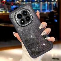 Blizgantis Bling Kameros Apsaugos Silikoninis Dėklas, skirtas Xiaomi Redmi Note 15 Pro Plus 15C 4G 5G, Minkštas Galinis Dangtelis Redmi Note 15 4G juoda
