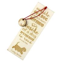 Cesky Terrier, Czech Terrier, Bohemian Terrier - dog bookmark, personalized bookmark, gift for bookworm from Art-Dog brand