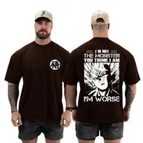 Anime Dragon Ball Vegeta Summer Tshirt Casual Sports Fitness Men Women Loose Oversized Comfortable Cotton Short Sleeves for 4XL gray