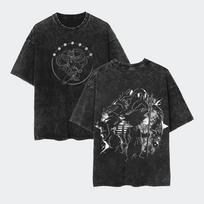 Dragon Ball Super Saiyan Printed Washed Oversized T-Shirt Men Women Casual Cotton Short SleeveLoose Large Casual Sports Fitness Harajuku Clothing L gelsvai ruda