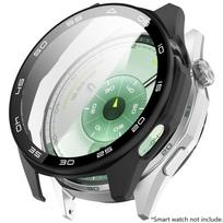 PC+Grūdinto Stiklo Dėklas Huawei Watch GT6 46mm Visiškos Apsaugos Ekrano Apsauga Buferis Watch GT6 41mm Apsauginiai Priedai gray
