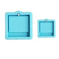 Creative Photo Frame Keychain Epoxy Resin Mold Handmade Pendants Silicone Mould DIY Crafts Jewelry Necklace Earring Set A