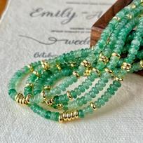 New Natural Stone Dongling Jade Flying Saucer Bead Necklace Women'S Summer Versatile High-End Niche Collarbone Chain blue