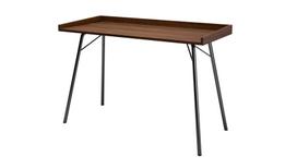 Rašomasis stalas Rayburn — riešutmedžio spalva / juoda