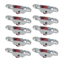 10Pcs Sliding Door Window Pulley Mute Roller Plastic Single Wheel Hardware With Base 12mm sidabras