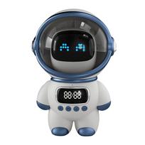 The Astronaut Speaker AI Intelligent Voice Bluetooth Speaker Clock Small Night Light Birthday Gift White gray