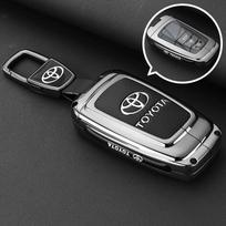 Odinis cinko lydinio automobilio raktų dėklas, skirtas Toyota Corolla Hybrid 2021 Rav4 Land Cruiser Prado Camry Highlander Prius C-HR 2018+ YE8 black