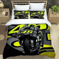 Motociklo Laivyno VR-46 Rašto Antklodės Užvalkalas Su Pagalvių Užvalkalais Mikropluošto 3D Skaitmeniniu Spaudiniu Patalynės Komplektas Viengulis Dvigulis Karalienės Karaliaus 200x200cm