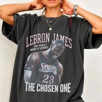 LeBron James 23 T Shirt, Basketball Graphic Tee, Vintage Sports Shirt, The Chosen One Streetwear, Basketball Fan Gift, Hoop Culture Tee 150 gray