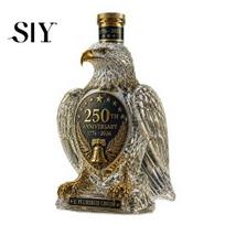 Elegantiškas vyno laikymo indas, ąžuolo viskio stiklo dekanteris, 350 ml, 250-ojo jubiliejaus formos butelis, degustavimo aksesuarai burbonui, unikali baro puošmena & A gray