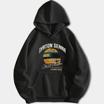 Ayrton Senna Hoody Vintažinis Pasaulio Čempionato Laisvalaikio Megztinis Unisex Ilgomis Rankovėmis Humoro Gatvės Mados Stiliaus Su Gobtuvu Megztinis S black