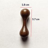 Rotating Golden Sandalwood Finger Spinner Dumbbell Wooden Hand Polishing Toy Portable Stress Relief Fidget Gift For Adult Daily black