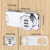 Heavy-Duty Metal Safe Door Lock with Password, Keyless Mechanical Combination Lock - Suitable for Home - Secure Latch Lock