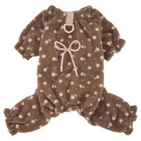 Ruffles Dog Pajamas Puppy Onesies Outfits Thicken Warm Fleece Jumpsuit Winter Dog Clothes for Small Dogs M ruda