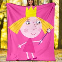 Ben and Holly's Little Kingdom printed throw blanket—soft,warm;versatile blanket for all seasons—perfect as &air-conditioning throw,nap blanket 150cmx180cm