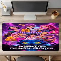 Custom Name Kpop Demon Hunters Theme Mouse Pad Non Slip Rubber Base Multifunctional Office Home Decor Perfect For Workspace Personalization 30cmx60cm purple