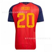 Spain World Cup Champion Soccer Jersey Men Women Short Sleeve Football Kit Striped Home Uniform Custom Number XXL