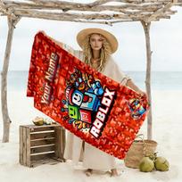 Roblox Customize Text Beach Towel Super Soft Microfiber Quickdry Fabric 70cmx140cm(27x55inch)