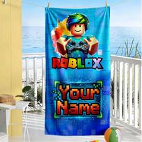 Roblox Customize Text Beach Towel Super Soft Microfiber Quickdry Fabric 80cmx160cm(31x63inch)