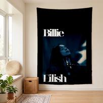 Billie eilish (19) Wall Tapestry Stylish Wall Hanging for Bedroom Living Room Dorm Nice Present for Family and Friends 100cmx150cm white