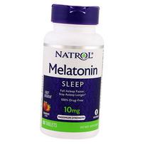 Melatoninas greitai tirpstantis, Melatonin Fast Dissolve 10, Natrol (72358010) 60tab Strawberry