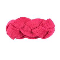 Šildomos galvos juostos, susukto dizaino, megztos vilnoniais siūlais, nertos galvos apdangalai, mergaitėms į sporto salę rožinė raudona spalva