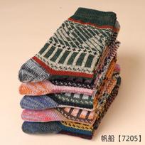 Storos Retro Spalvingos Vilnonės Kojinės Vyrams ir Moterims - 5 Poros 5pairs gray