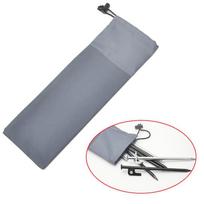 Outdoor Tent Peg Organizer Bag - 20cm Storage for Stakes, Ropes & Buckles, Thickened Oxford Cloth, Windproof. gray