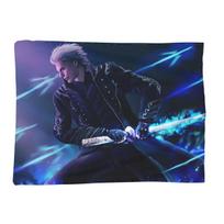 Vergil From The Devil May Cry Series Blankets Soft Warm Flannel Throw Blanket Plush for Bed Living room Picnic Travel Home Sofa Size: 75*100cm, Weight: 320 GSM black