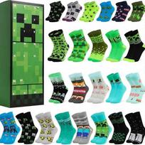 2025 Christmas Advent Calendar 24 Pairs Kids Socks Gift Box Teen Countdown Surprise Holiday Family Interactive Toy less black