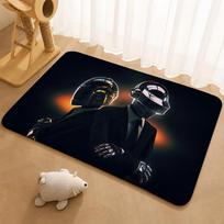 Stylish Daft Punk Inspired Floor Mat Floor Mat Soft Flannel Non-Slip Door  Rug for Living Room 40cm x 60cm white
