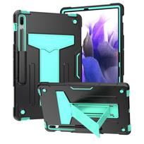 Hybrid Case for Samsung Galaxy Tab S7 S8 Plus FE SM-T870 X700 T970 T730 X800 S6 Lite P610 P615 Kickstand Cover With S Pen Holder S7 FE SM-T730 T735 blue