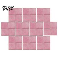 Scratch Resistant Wall Panels Brick Stickers, Self-Adhesive Peel And Stick Backsplash Tiles, Waterproof Tiles Moisture-proof Decor for Laundry 10pcs rožinė