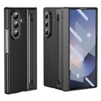Samsung Galaxy Z Fold 8 Ultra Leather Case with Glass and Stylus, Black