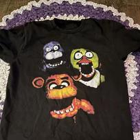 Vintage Five Nights At Freddy's Graphic T shirt Men FNAF Horror Game Character Print Casual Cotton Short Sleeve Unisex Tops 150 gray