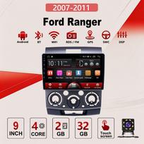 2Din Android Car-Play Car Radio,Ford Ranger 2007-2011,Multimedia Player Head Unit Stereo GPS Navigation BT WIFI,2+32GB 2+32GB juoda