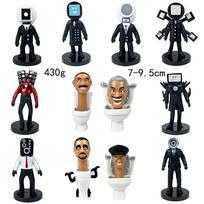 New KDL SWAT Skibidi Toilet Man Figures Anime Doll Toys TvMan Titan Cameraman Speakerman Bricks Model Toy For Kid Christmas Gift black