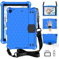 For iPad 10.9 /Pro 11 mini4 5 6/9.7 5th 6th/10.2 7th 8th 9th Gen Air4 Air5 Shockproof Stand Cover with Strap ipad10.2 7th 8th 9th mėlyna