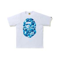 Bape Online Išskirtiniai Didelio Beždžionės Veido Bapec Marškinėliai 1H80-110-005 XXXL white
