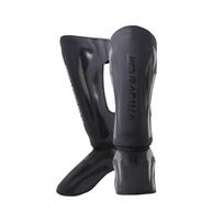 1 Pair High-Quality PU Leather Boxing Shin Guards Ankle Protector MMA Muay Thai Training Leg Warmers Light Kicking Shin Pads M