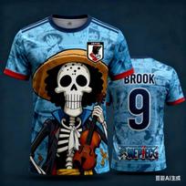 Summer 2026 Best-selling Manga  One Piece  Series Pattern 3D T-shirt, Fashionable, Quick-drying and Breathable Football Jersey M blue