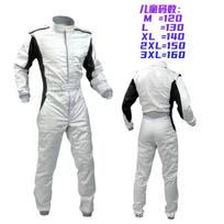 Kids Racing Suit UTV ATV Kart F1 Go Motorbike Full Body Cover One Piece Protective Gear Medium white