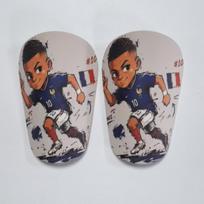 Professional small size football shin guard mini master board shin guard with football pattern small shin guard 1 Blue Size S