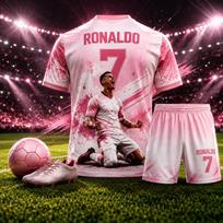 Vasaros# CR7 Ronaldo Nr.7 Tematikos Futbolo Apranga Vaikams Džersis Šortai Dviejų Dalių Sportinis Kostiumas Gerbėjams Tėvų ir Vaikų Drabužiai 160CM